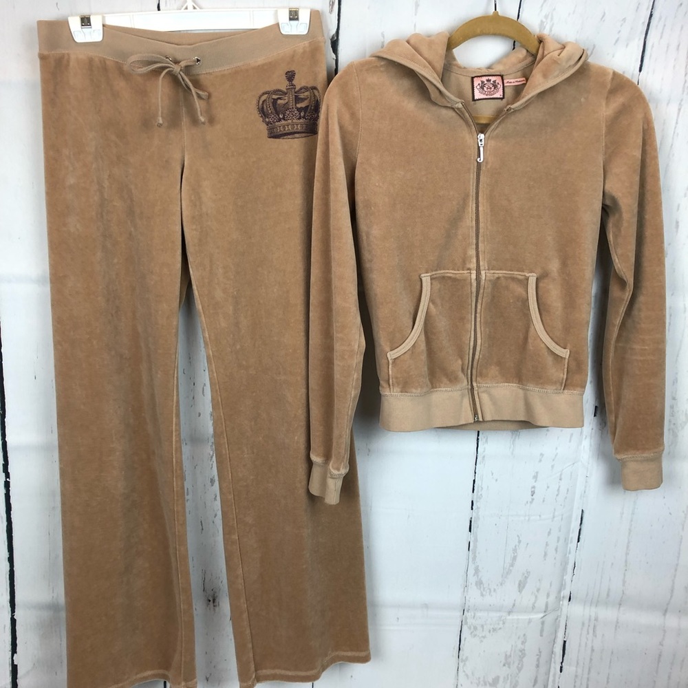 Juicy Couture Tan Velour Sweatsuit